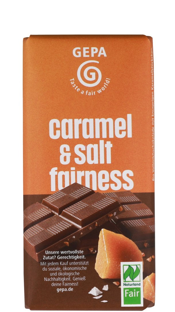 Tablette de chocolat BIO au caramel salé - GEPA