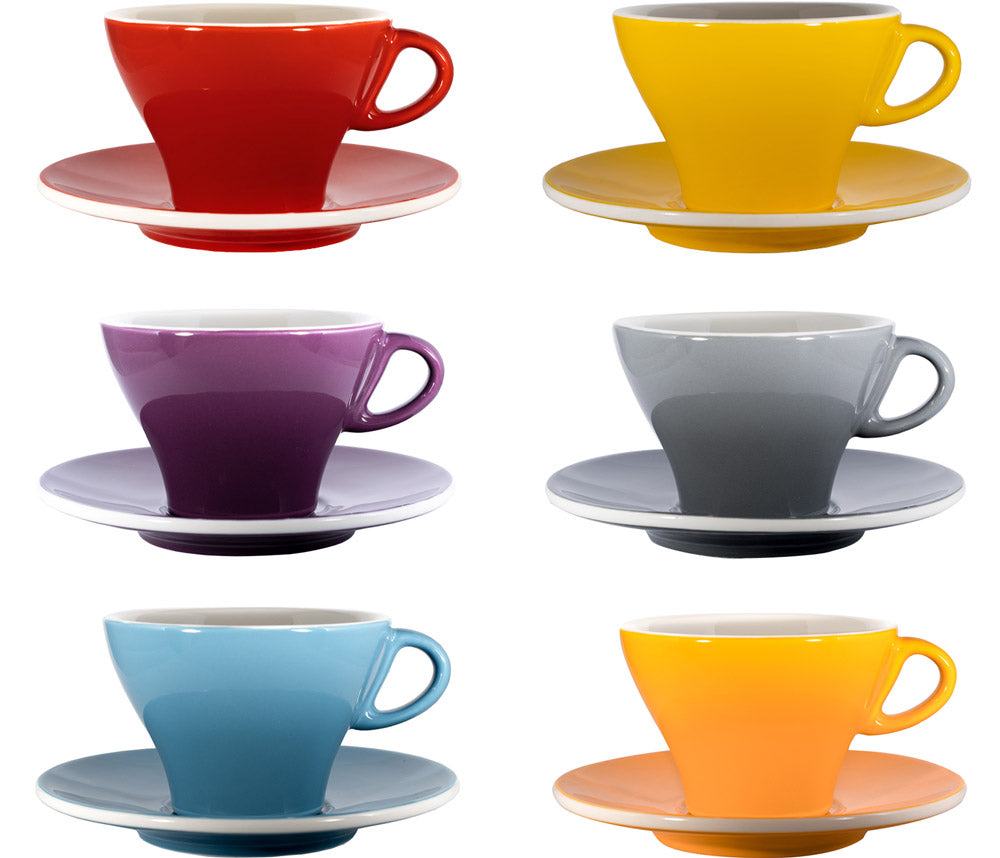 Lot de tasses à café au lait colorées - 6 pièces - Club House