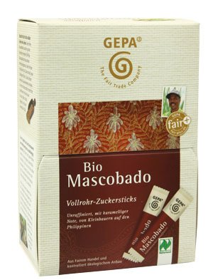 Bûchettes de sucre GEPA BIO MASCOBADO